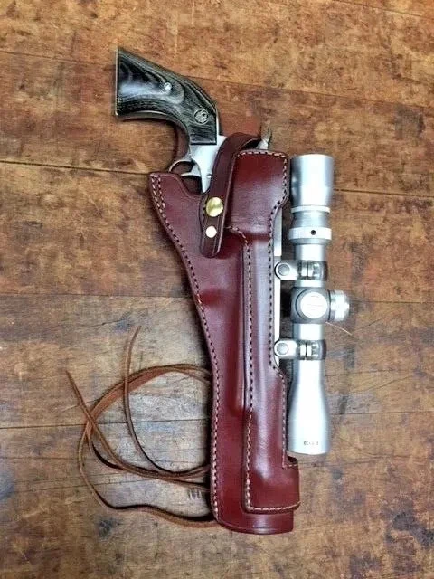 LEATHER HOLSTER FOR SCOPED BLACKHAWK / 7.5 inch barrel super blackhawk - Image 2 of 3