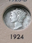 1924 10C Mercury Dime Fine