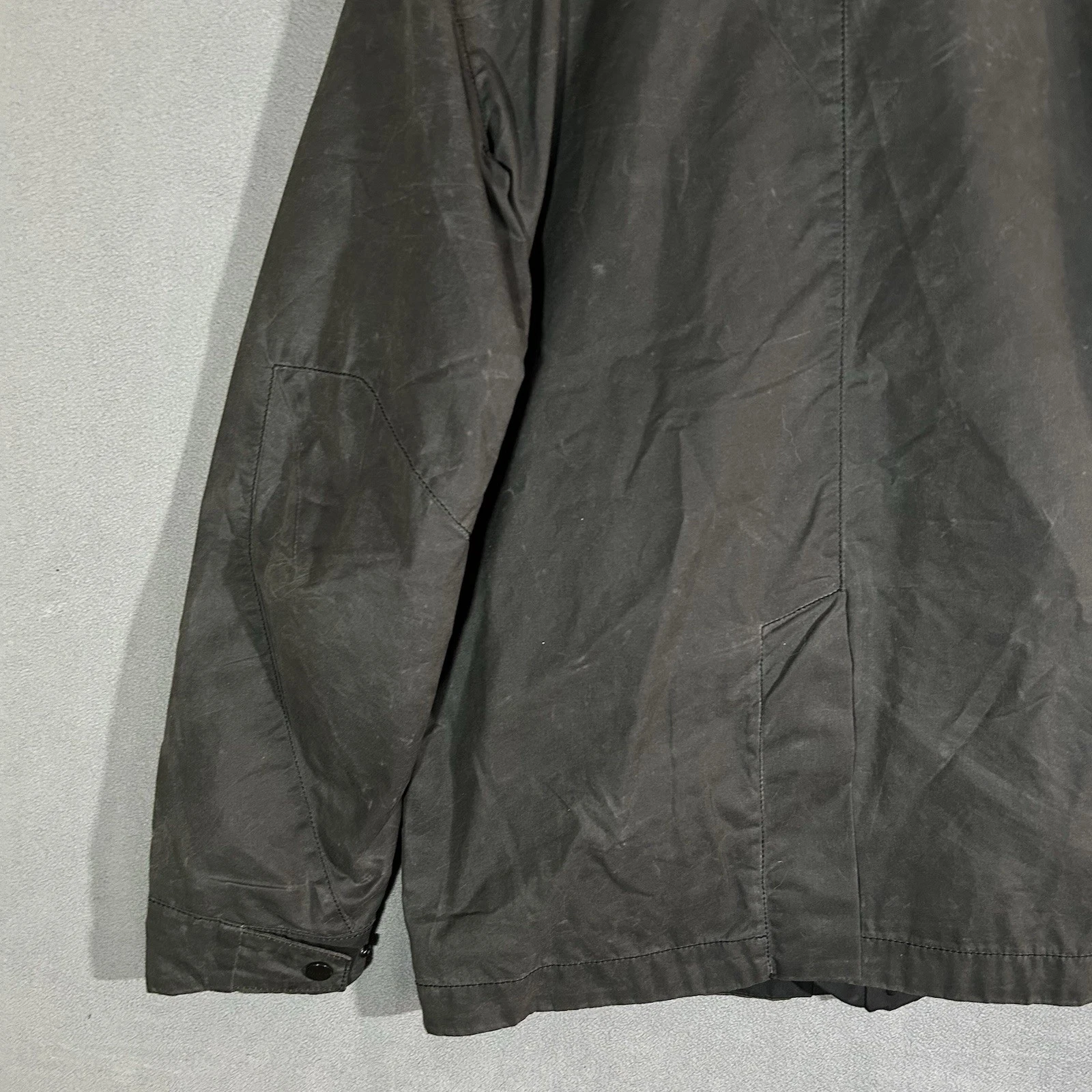 Vollebak Planet Earth Jacket Medium Black Waxed Cotton Beeswax Utility Coat - product detail image 18