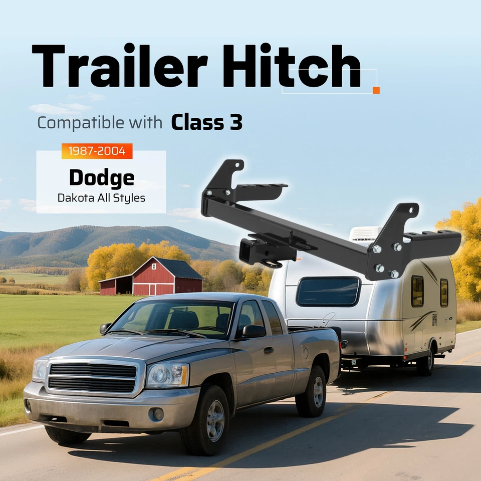 Class 3 Trailer Hitch Towing Receiver 2" For Dodge Dakota All Styles 1987-2004 - Image 2 of 4