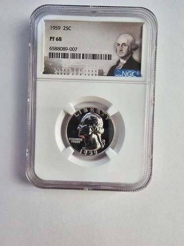 SILVER 1959 PF68 P WASHINGTON QUARTER NGC GRADED 25C 90% P MINT AG COIN