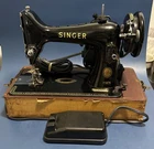 Vintage 1955 Singer Model 99k EK969562 Sewing Machine w/ Case Pedal Scotland A+