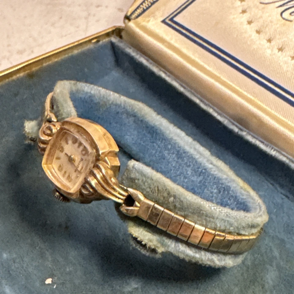 Reloj de cuerda Bulova Miss America para dama 10 krgp 1962 vintage Estate Foto 4 de 4