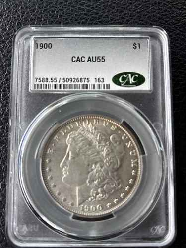 1900 $1 Morgan Silver Dollar CAC!! AU55!! NO RESERVE!!