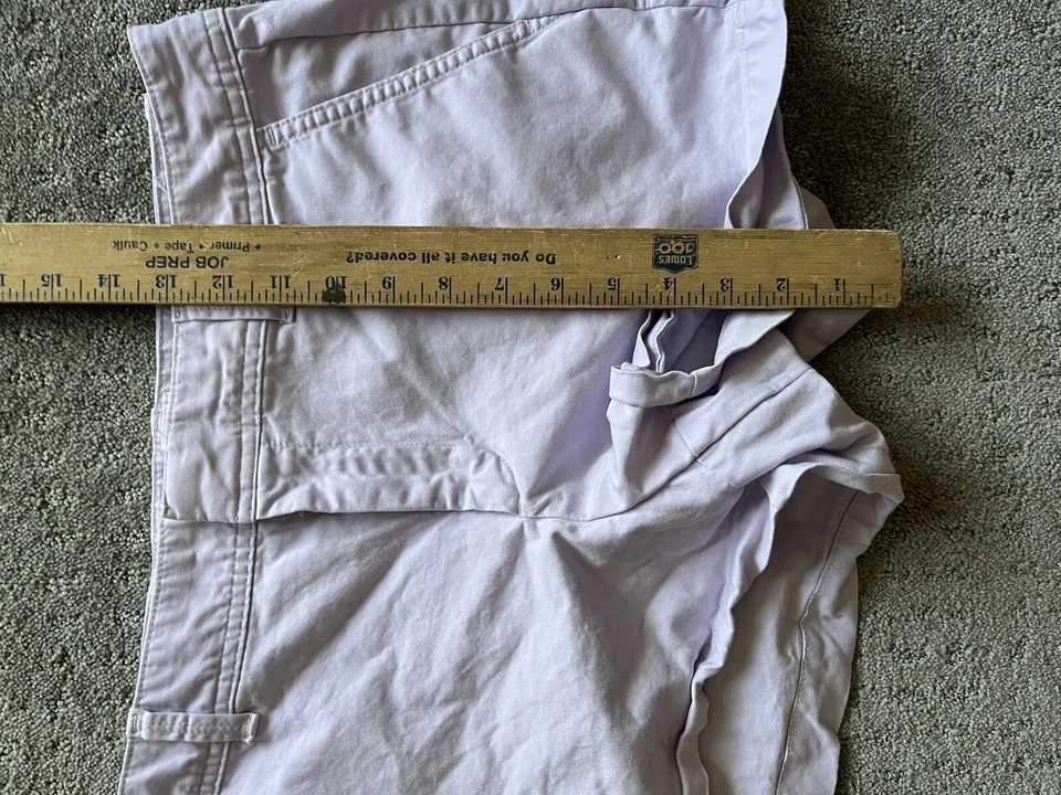 Pantalones cortos Gap caqui púrpura claro para mujer talla 10 City tiro medio corto Foto 4 de 4