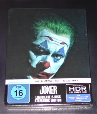 JOKER: FOLIE À DEUX UNCUT LIMITIERTE STEELBOOK 4K BLU RAY + BLU RAY NEU & OVP