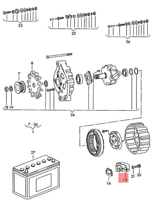 Genuine Volkswagen Voltage Regulator NOS 2RP903803A - Image 2 of 2
