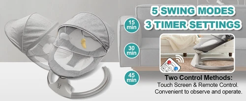 Bluetooth Electric Baby Swing Infant Cradle Bouncer Rocker Chair Music Remote UK - Picture 15 of 19