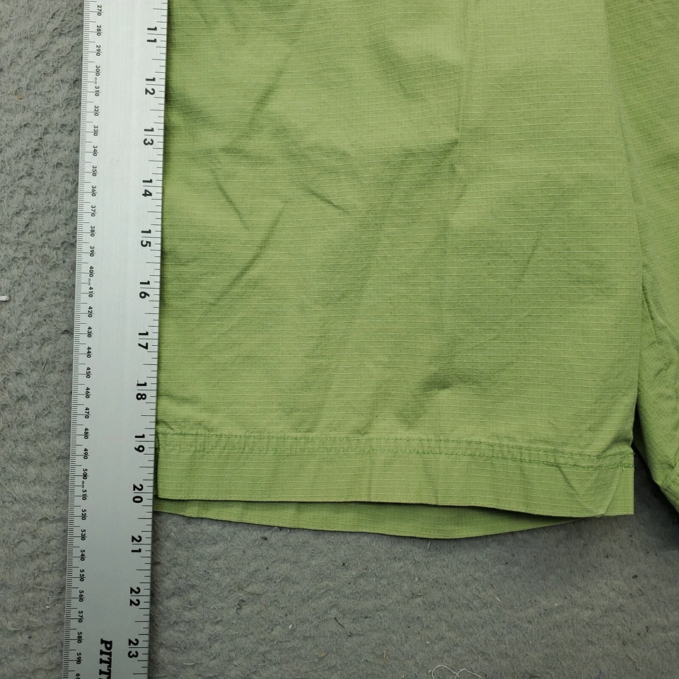 Alfred Dunner Shorts Women Petite 12 Green Solid High Rise Elastic Waist Pull On - Image 3 of 4
