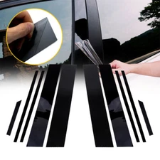 10PCS Black Pillar Posts Cover Door Trim Window Decal For 2019-2021 TOYOTA RAV4