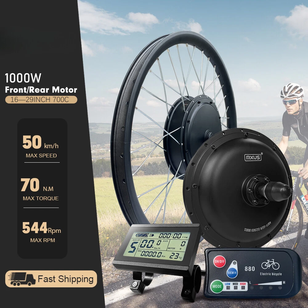 Kit électrique Vélo 28 Pouces 1000W - Roue Avant Avec Récupération D'énergie Au Freinage