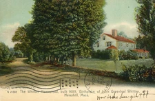 Postcard Antique View of Whittier's Birthplace in Haverhill, MA.  L1