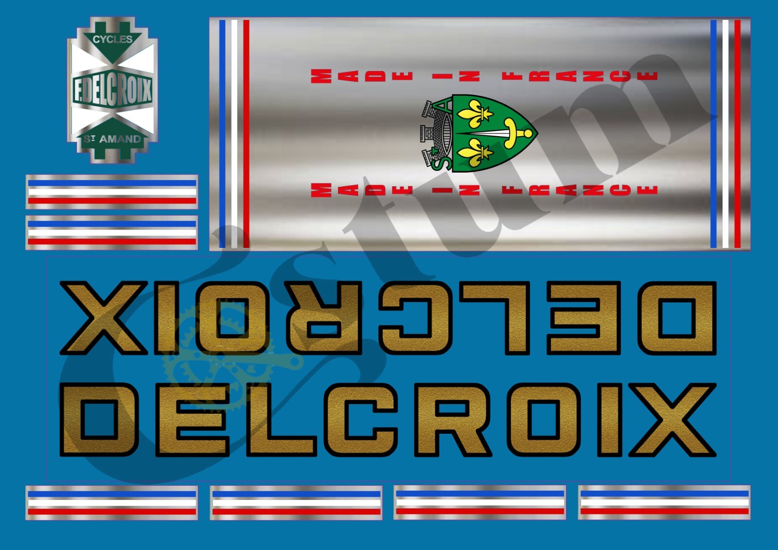 Bike stickers DELC201 Delcroix pour la rénovation de votre vélo urbain