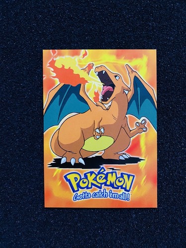 1999 Charizard TOPPS Pokemon The First Movie E6 of 12 BLACK Logo MINT - Picture 1 of 2