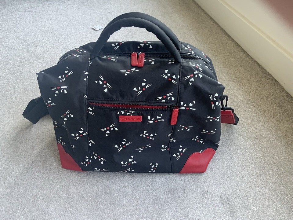 Lulu Guinness Black Kooky Cat Weekend Holdall eBay