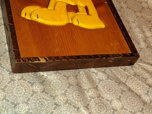 Rare 80s Odie the Dog 3D Carved Wood Wall Art Garfield & Friends 14" x 24" - Picture 12 of 16