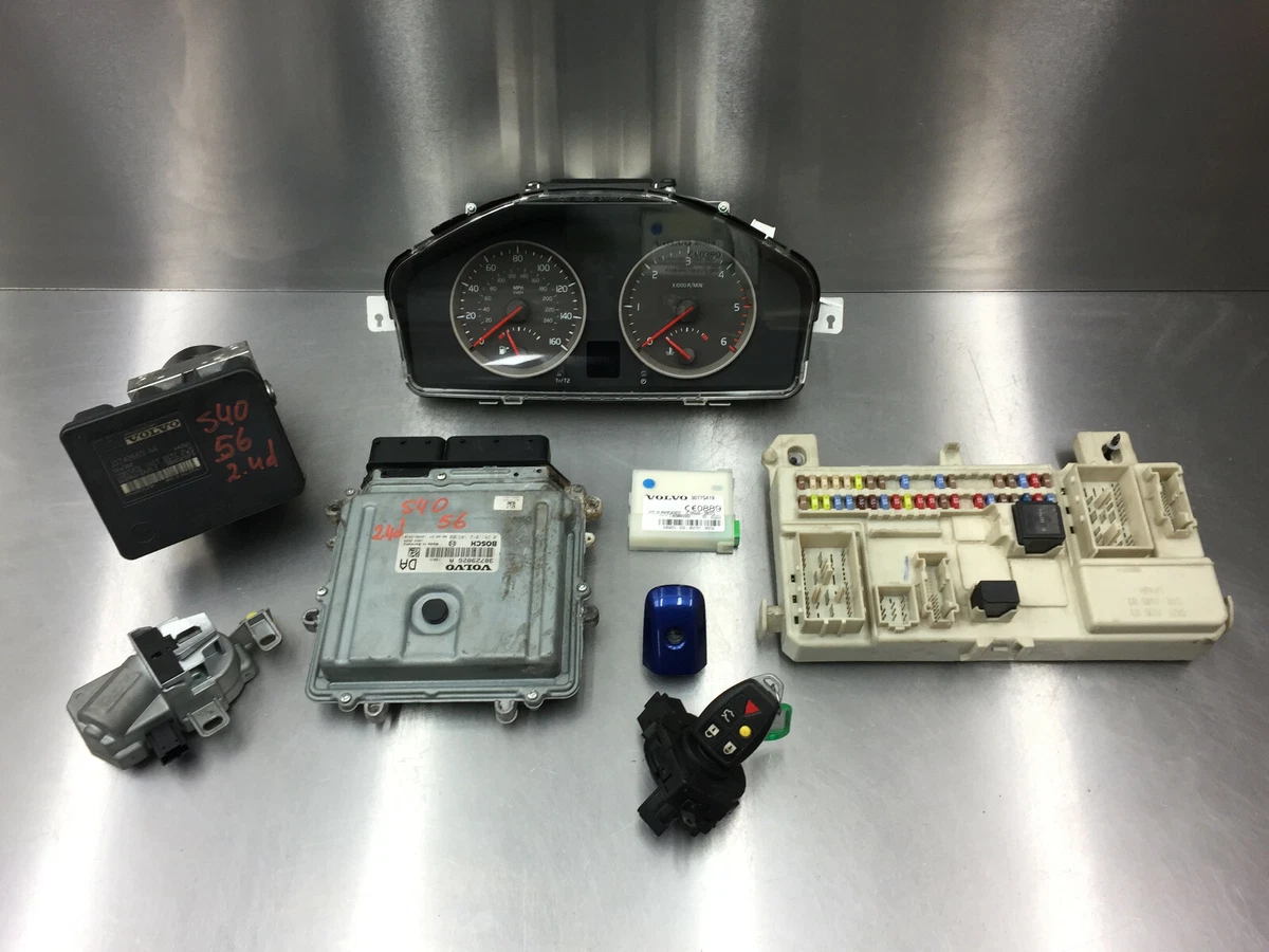 2006 VOLVO S40 V50 C30 C70 2.4 D5 D COMPLETE ENGINE ECU KIT & ABS  
