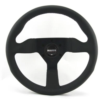 Volante deportivo de cuero Momo Montecarlo 320 mm negro black steering wheel volante