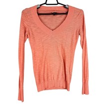 Women's Coral Express V-Neck Sweater Long Sleeve Lightweight Size M