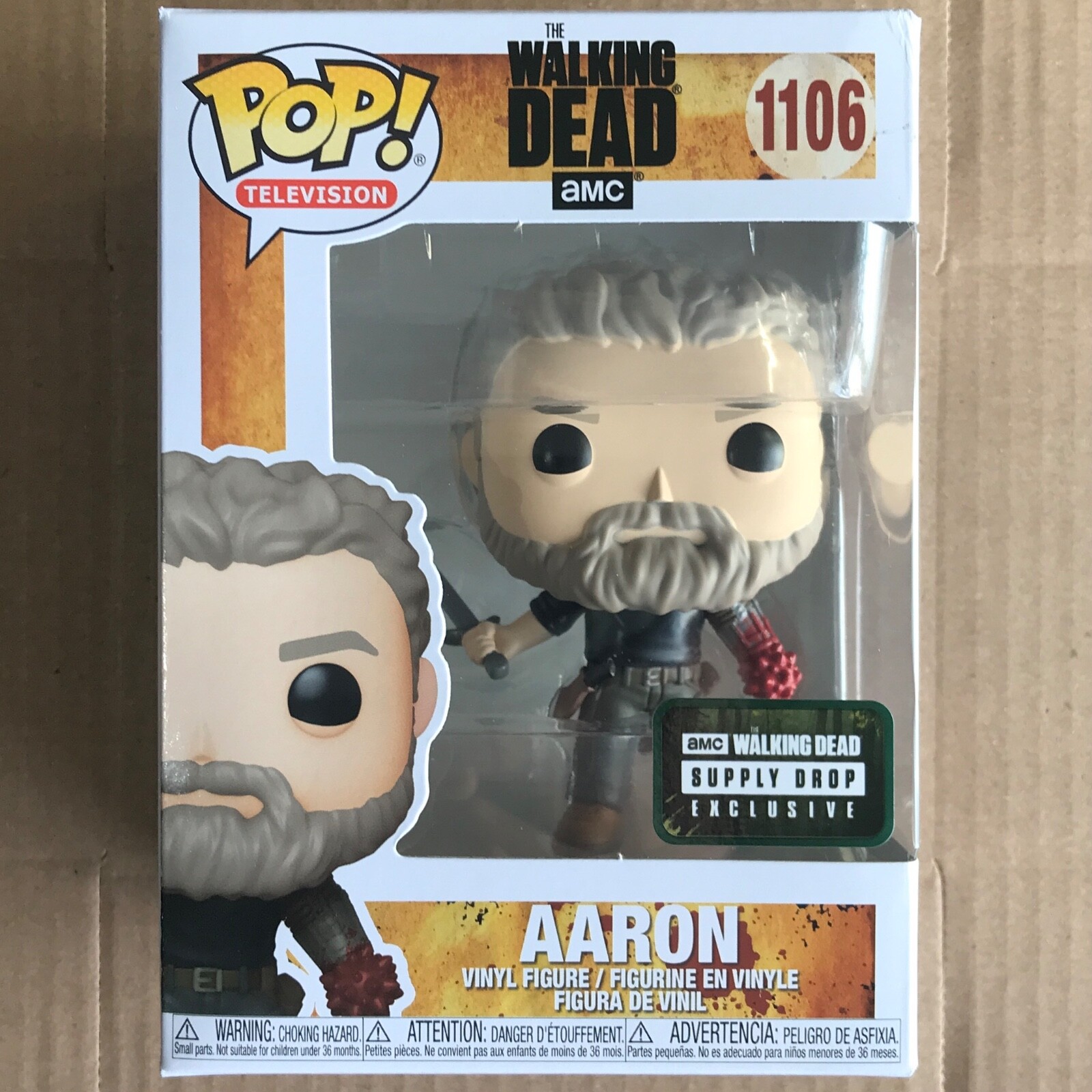 Funko Pop! The Walking Dead - Aaron #1106, Tv (Exclusivo Para La Entrega De Suministros)
