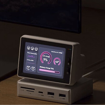 Hagibis Mini Monitor USB-C Docking Station 3.5'' IPS Screen For