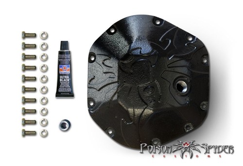 Poison Spyder Dana 44 Bombshell Differential Cover Black For 97-18 Jeep Wrangler - Picture 2 of 6