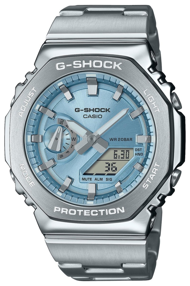 Unused CASIO G-SHOCK GM-2110D-2AJF Blue Face Stainless Steel Men's