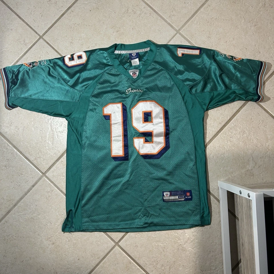 Camiseta deportiva cosida de los Miami Dolphins Brandon Marshall #19 Reebok talla 50 Foto 2 de 4