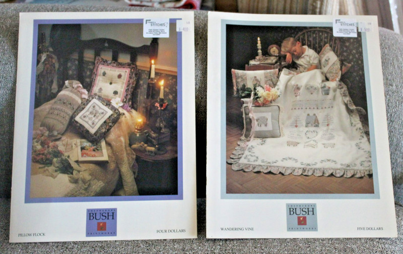 Shepherd's Bush -   Pillow Flock   &   Wandering Vine -  counted cross stitch