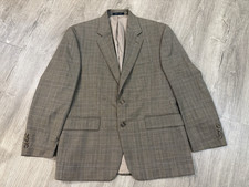 Ralph Lauren Mens Store Blazer 40S Brown Glen Plaid Wool Sport Coat