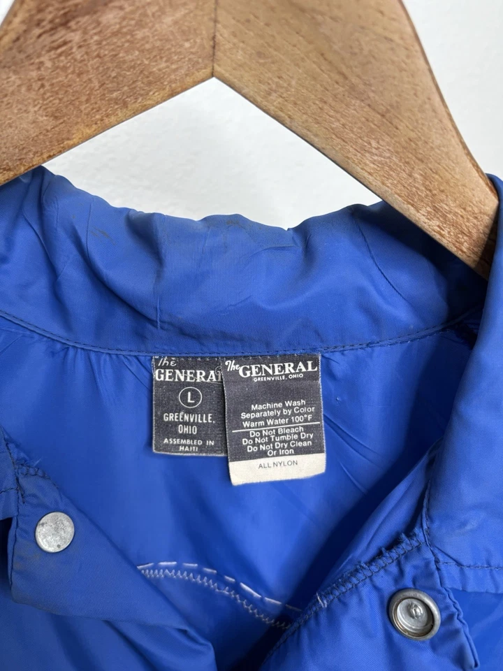 Vintage 1975 City Champs The General Baseball Windbreaker Coach Jacket Size L - Image 3 of 4