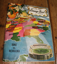 Programa de fútbol americano Orange Bowl 1955 Duke Blue Devils Nebraska Cornhuskers L@@K