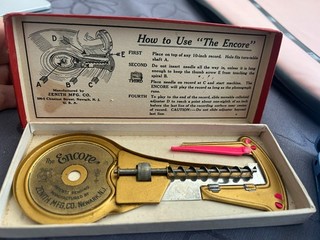 Gramophone "The Encore" Replayer Phonograph Needle Zenith Mfg.Co. Newark c.1922