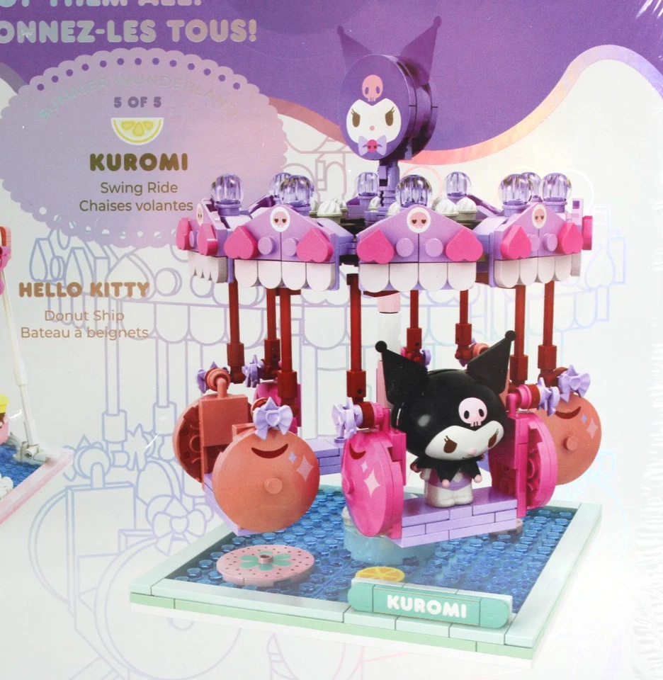 Hello Kitty Friends Kuromi Swing Ride Building Blocks 439 Pcs Summer Wunderland - Image 4 of 4