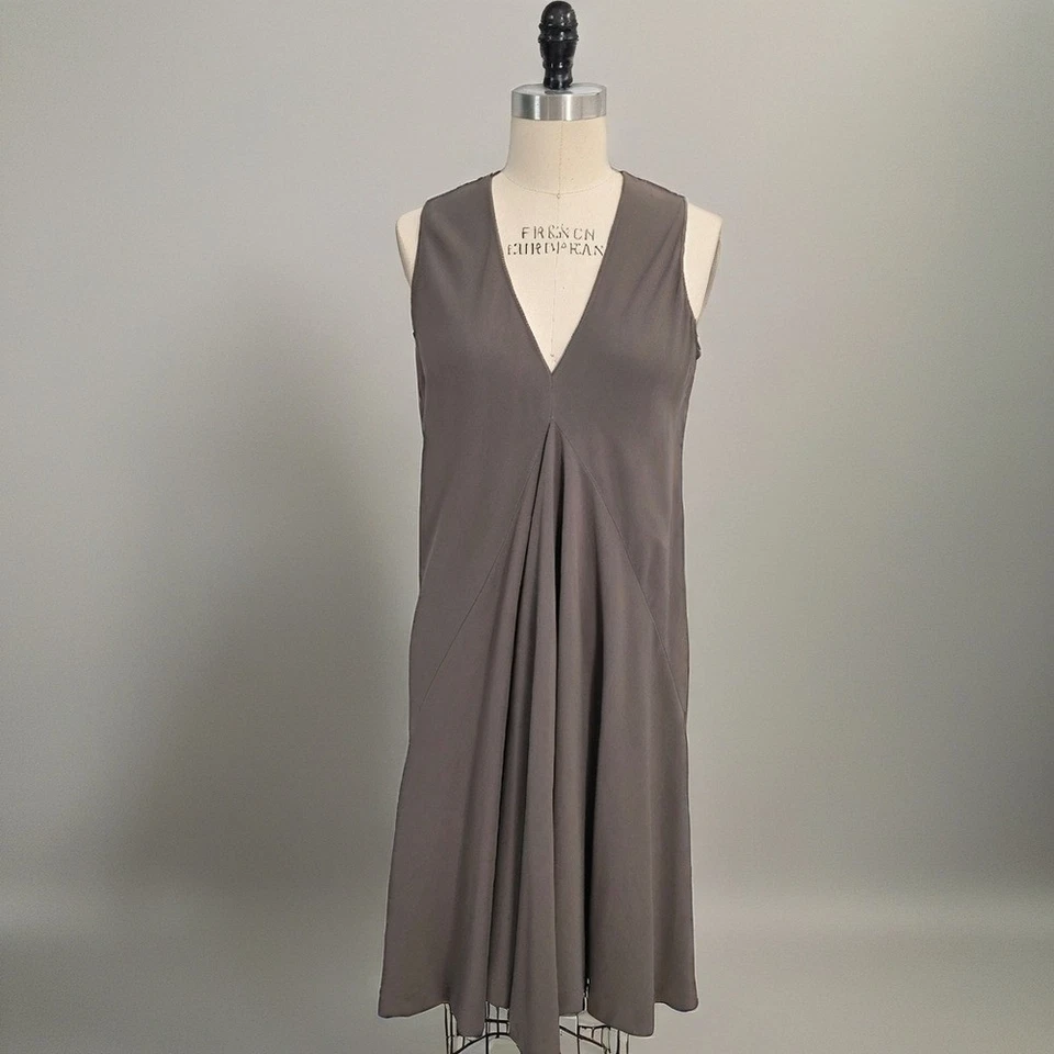 Vestido Rick Owens Taupe Asimétrico Sin Mangas Talla M/6 Foto 2 de 4