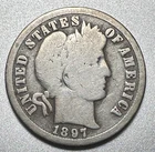 1897-O  BARBER DIME   GOOD DETAILS KEY DATE  #2907