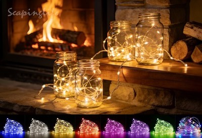 USB LED Micro Reisdraht Kupfer Lichterkette Party Lichterkette 2m 5m 10m 20m Weihnachten