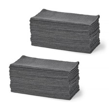 Amazon Basics Microfiber Cleaning Cloths 12 x 12 inch 48 Pack Grey Lint Free