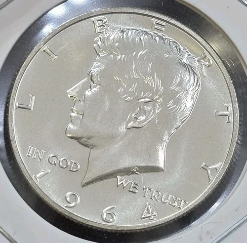 1964 Kennedy Half Dollar 90% Silver Proof Uncirculated US Coin 50c JFK