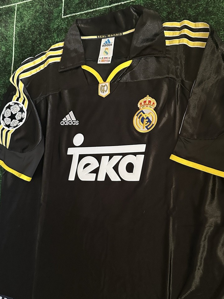 Real Madrid Roberto Carlos 99/00 Retro Throwback Reissue Player Fit XXL ...