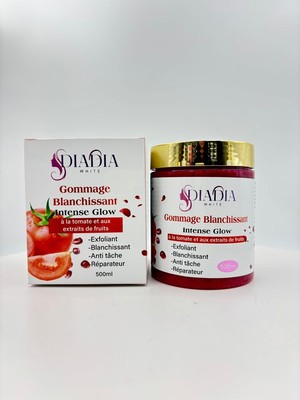 Gommage Blanchissant Intense Glow a la tomate et extraits de fruits 500ml