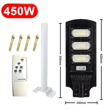 LED Solar Street Light Motion Sensor Dusk to Dawn Outdoor Security Spotlights