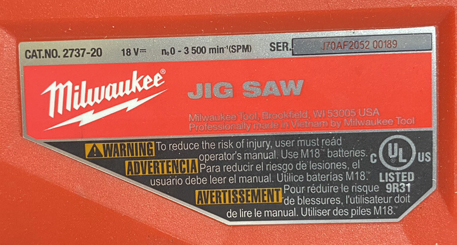 READ DESCRIPTION MILWAUKEE 273720 M18 FUEL 18V Brushless Cordless Jig