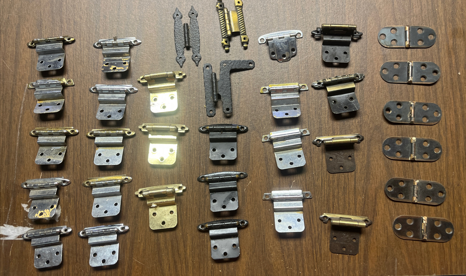 Lot of 33 Vintage Heavy Metal Hinges eBay