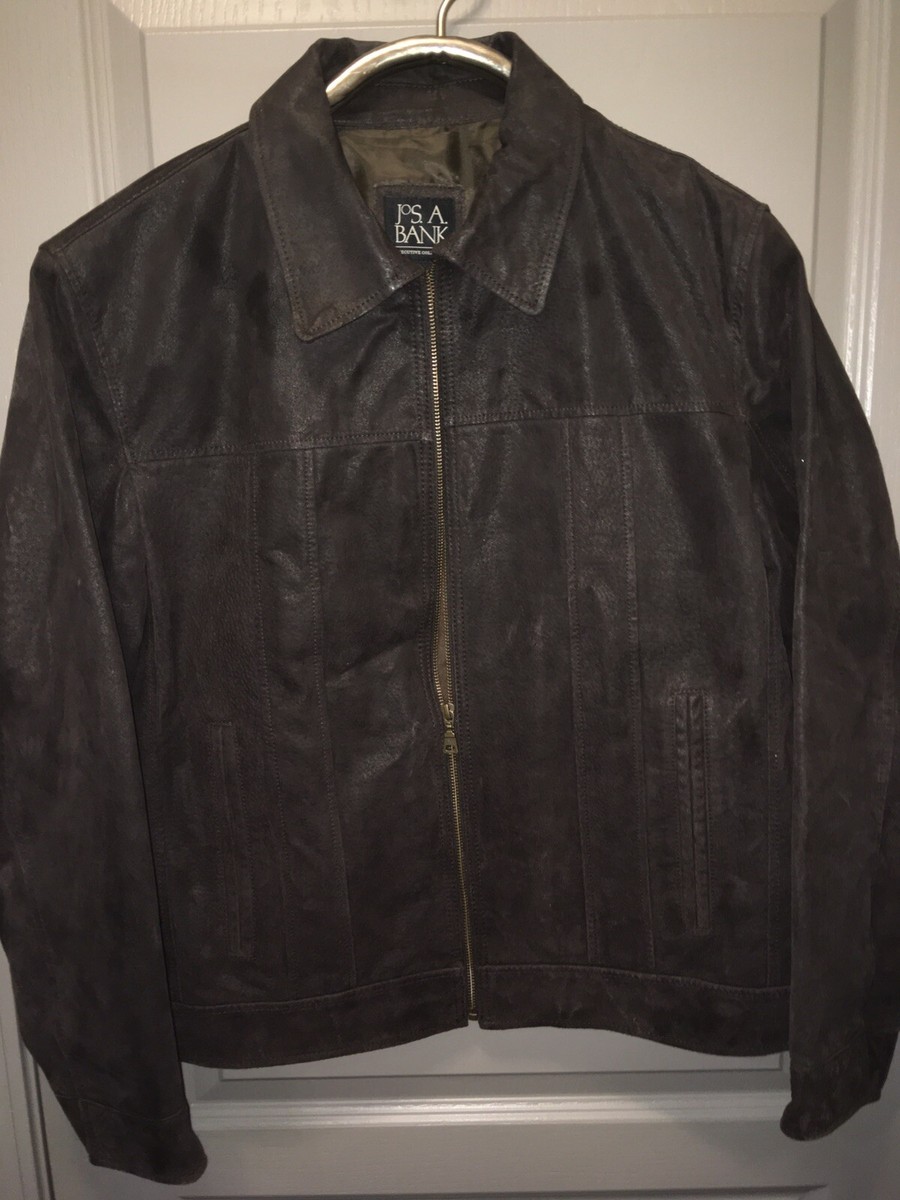 New Jos A Bank Executive Collection Mens Large Dark Brown Suede