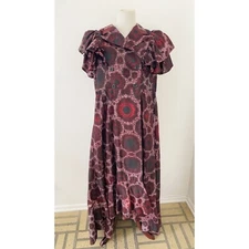New Sika {sz UK 14} Tima Dress Abstract Brown Size US 10