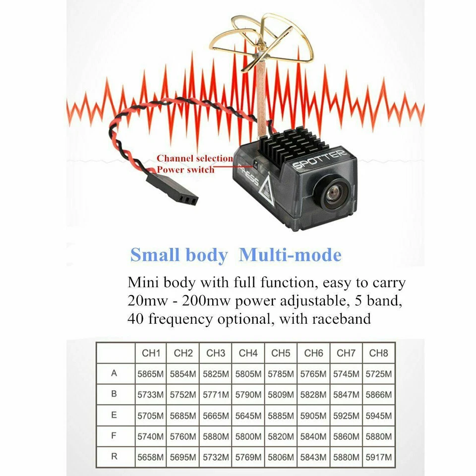 Spotter V2 Micro FPV AIO Camera 5.8G OSD Integrated Mic FOV 170° Transmitter USA - Image 4 of 4