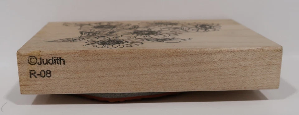 Carimbo de borracha Judith década de 1990, margaridas R-08, flores, floral - Imagem 3 de 3