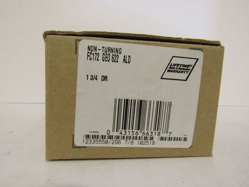 Perillas de puerta Schlage negras mate sin giro FC172 GEO 622 ALD Foto 3 de 3