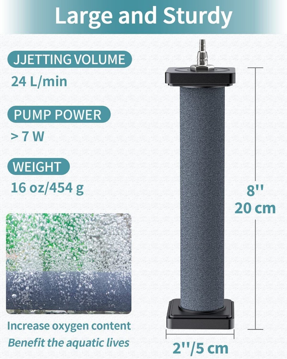Quickun 2-Inch Cylinder Air Stones – Super-Fine Bubble Diffusers For Aquariums & Hydroponics (2 Pack) - View #4